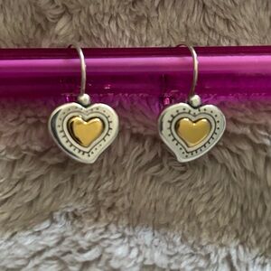 Brighton 2 Tone Heart Earrings